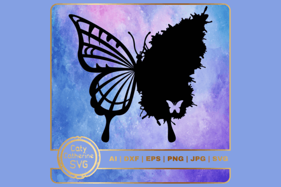 Download Ink Splat Butterfly SVG Cut File - Splat Collection