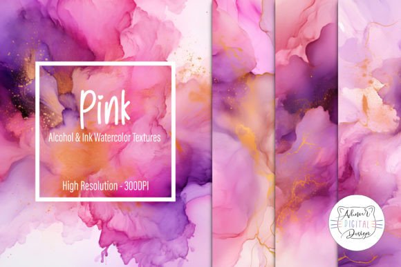 Download Pink Alcohol &amp; Ink Watercolor Textures - Premium Resources