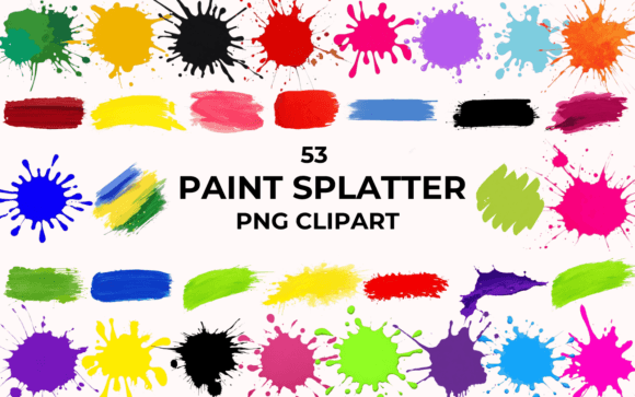 Download 53 Paint Splatter Premium PNG Clipart - Splat Collection