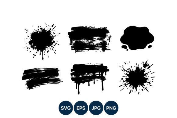 Download Black Ink Paint Splatter Vector Art - Splat Collection