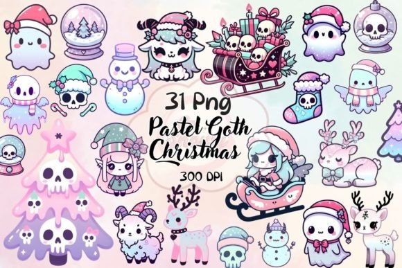Download Kawaii Cute Pastel Goth Christmas Bundle - Pastel Collection