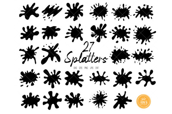 Download Paint Splatters, Blob Shape Silhouette S - Splat Collection
