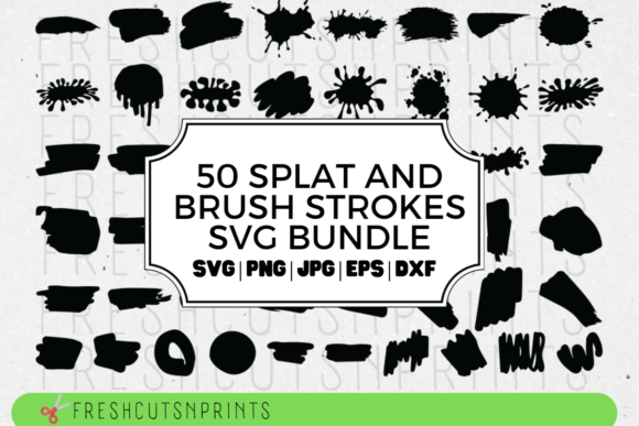 Download 50 Brush Strokes and Splat Designs - Splat Collection